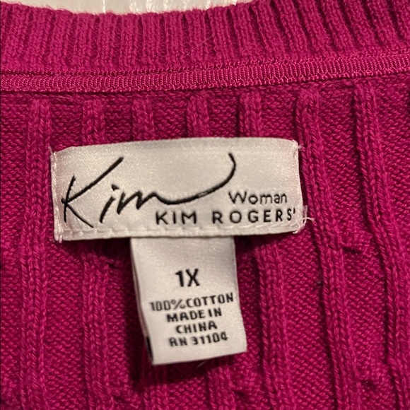 Kim Rogers Pink Cotton Sweater - Picture 2 of 3